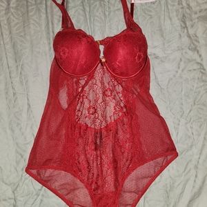 Red lingerie bodysuit XL